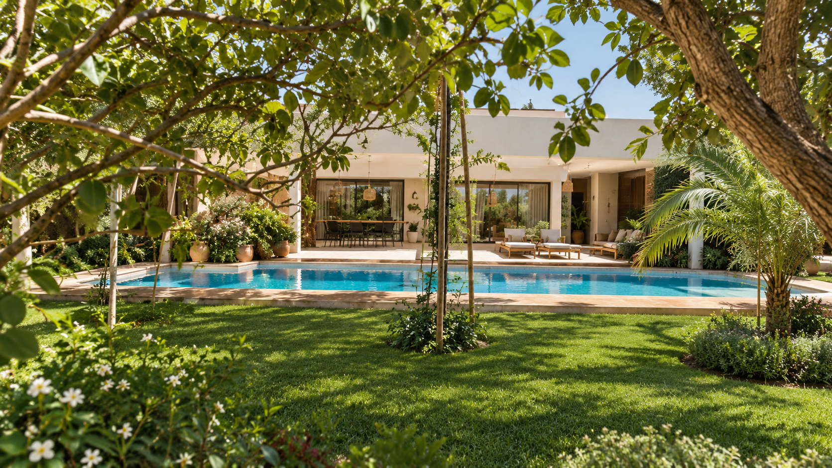Villa moderne au bord de la piscine